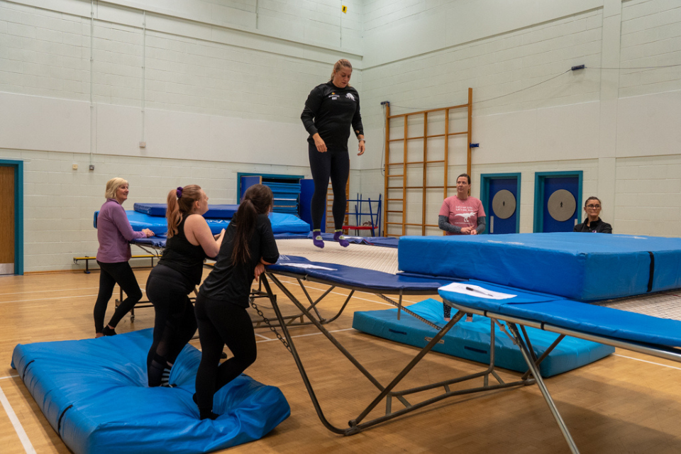 Ladies Trampolining