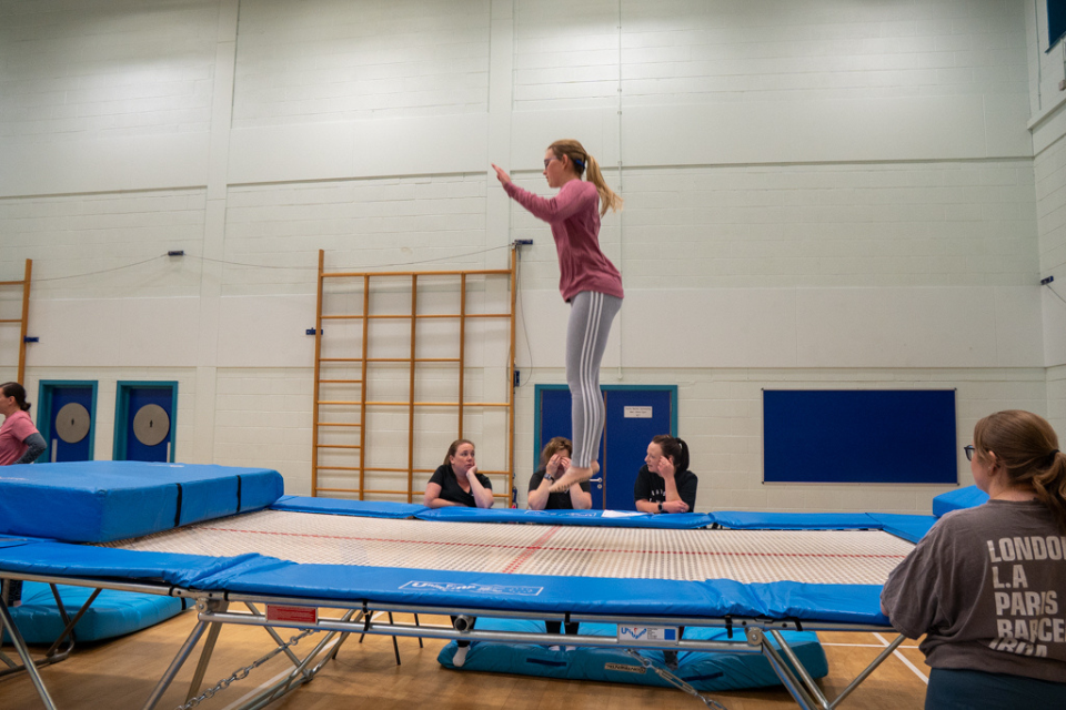 Ladies Trampolining