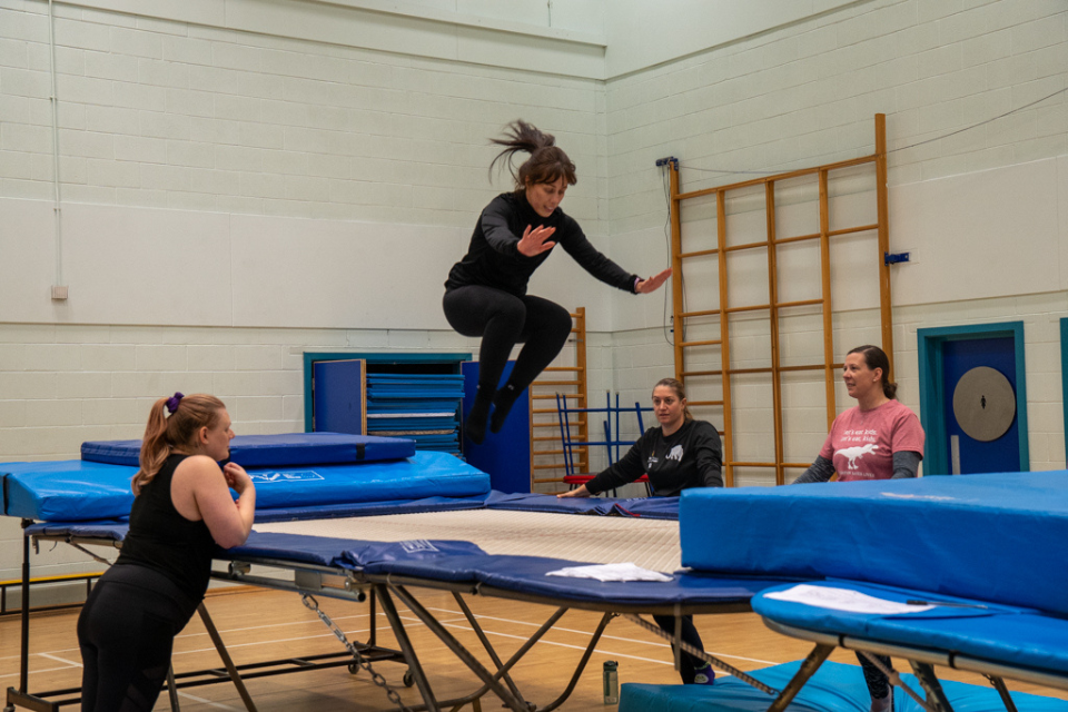 Ladies Trampolining