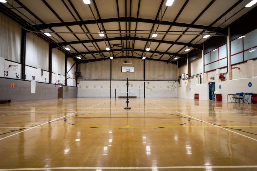 View of Abergele Leisure Centre Sports Hall