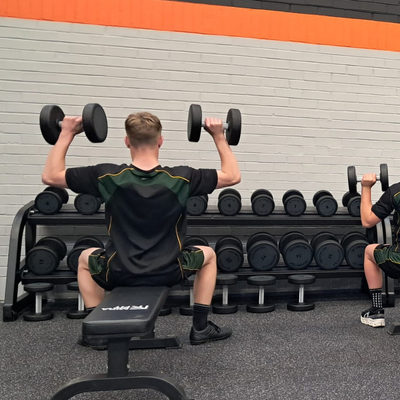 Picture of boy lifting weight