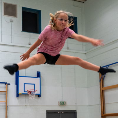 Picture of girl trampolining