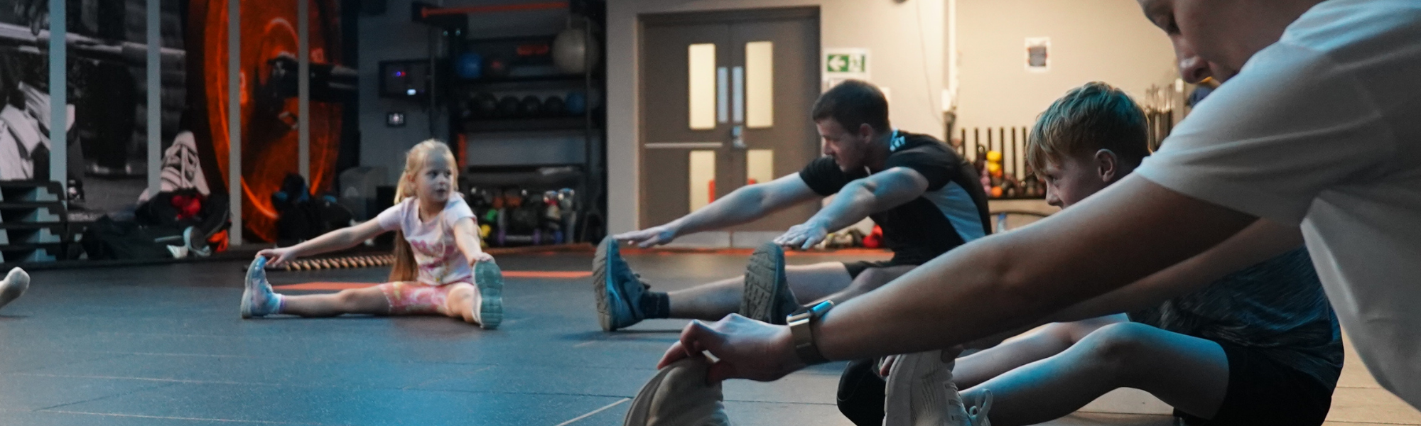 A family partaking in a Family Fitness session