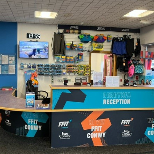 Recption desk at Llandudno Swimming Centre