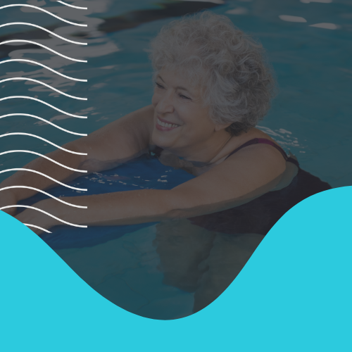 Image of lady swimming in a pool