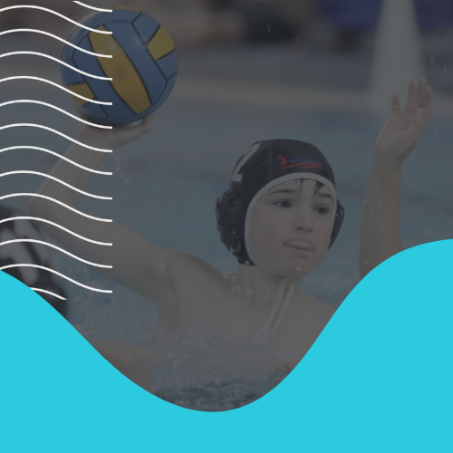 Boy playing water polo