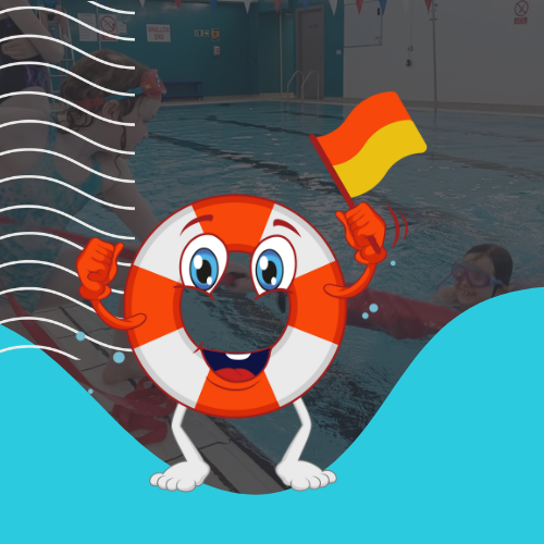 Rookie Lifeguard with cartoon