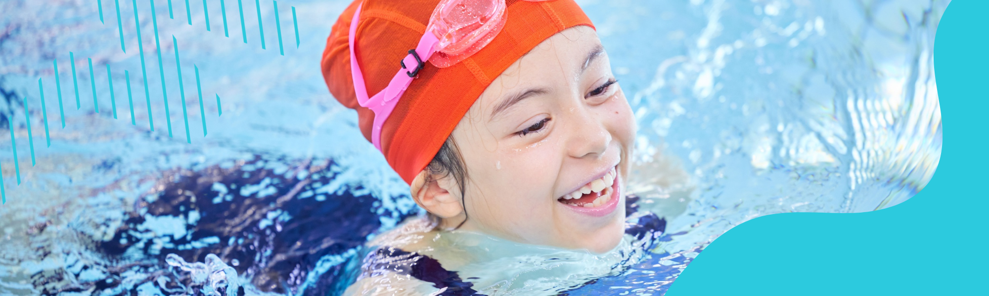 Girl swimming in a pool