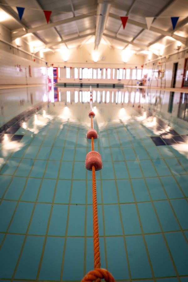 View down the length of the pool.