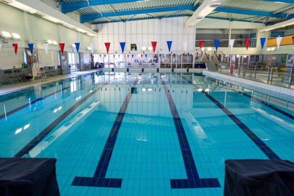 View from the far end of swimming pool.