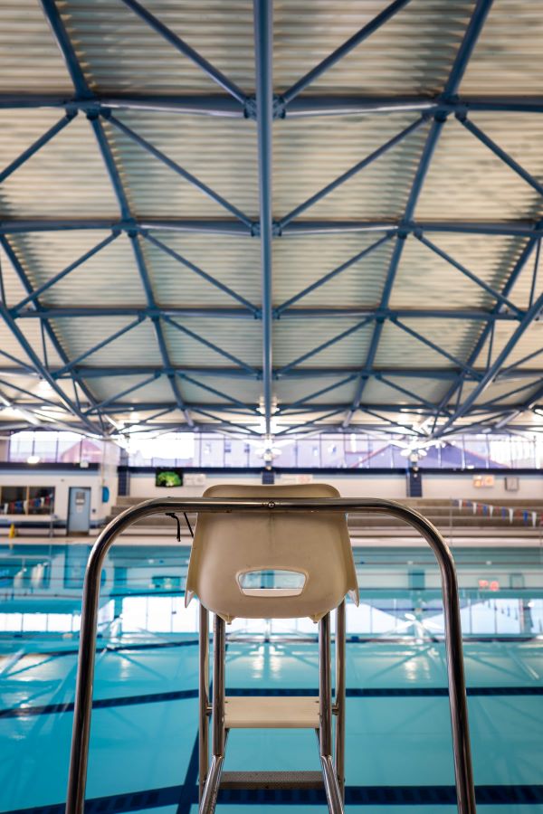 lifeguard chair at poolside
