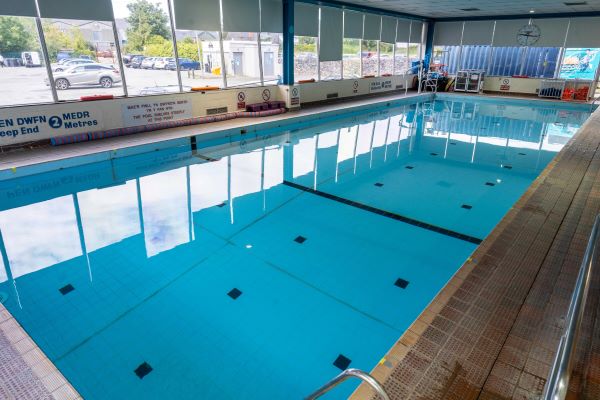 View over swimming pool.